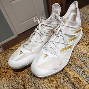 Adidas Adizero Afterburner Men's Sz 14 Baseball Shoes Sports Cleats White IF9950 - Picture 1 of 17