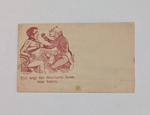 1860's Unused Patriotic Civil War Cover - The Way The Southern Loan Was Taken - Picture 1 of 2