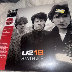 2 LP U2 - U218 Singles Target Exclusive Neon Orange Colored Vinyl - Picture 1 of 3