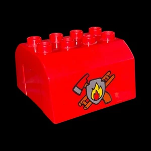 Duplo block - 4X4 special part- red fire truck cap- combined shipping (MISC262) - Picture 1 of 2