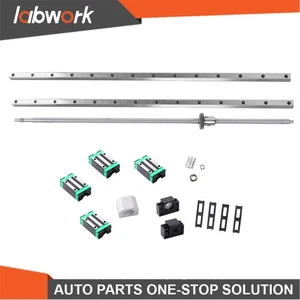 Labwork SFU1605 800mm Ball Screw Kit w/BF12 BK12 & HGR20 Rails CNC Ready - Picture 1 of 15