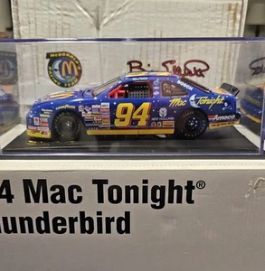 Nascar Action Elite Bill Elliott #94 Mac Tonight 1997 Thunderbird w/Display Case - Picture 1 of 5
