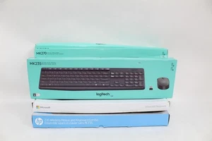 Microsoft Logitech HP Wireless/Wired Keyboard Lot - 5 Units - Afbeelding 1 van 6