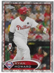 2012 TOPPS CHROME RYAN HOWARD X-FRACTOR #71 PHILADELPHIA PHILLIES - Picture 1 of 2