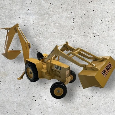 Vintage ERTL Ford 755A Backhoe Loader 1/12 Diecast Metal Tractor Farm Toy - Image 1 of 4