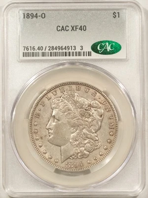 1894-O $1 MORGAN DOLLAR - CACG XF-40, SUPER ORIGINAL & NICE! CAC APPROVED! - Image 1 of 3