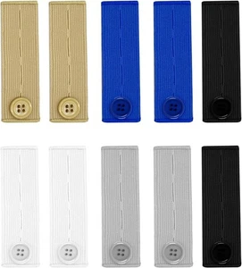 10Pcs Button Extenders for Jeans,Waistband 0.98 inches, Multicolor  - Picture 1 of 7