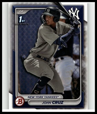 2024 1st Bowman John Cruz #BP-77 Yankees RC - Image 1 of 2