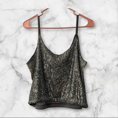 Express Medium Women’s Sleeveless Sequence Shirt - Image 1 of 4