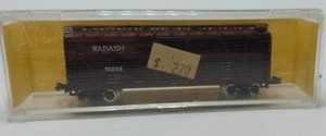 New N Scale - Atlas 3526 - Stock Car 40' Cattle Box - Wabash 15258 - Picture 1 of 3