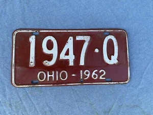 1962 Ohio License Plat Tag - Picture 1 of 1