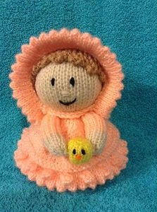 KNITTING PATTERN - Easter parade girl with chocolate orange cover or 15 cms toy - Picture 1 of 1