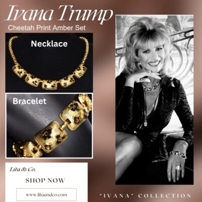 Juego de collar y pulsera Ivana Cheetah ámbar. Foto 1 de 3