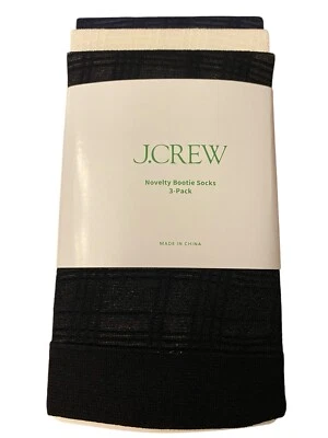 Mujer J.CREW NOVEDAD BOTÍN CALCETINES~Azul Marino/Negro/Marfil~1 Talla para todos~PAQUETE DE 3~NUEVOS Foto 1 de 2