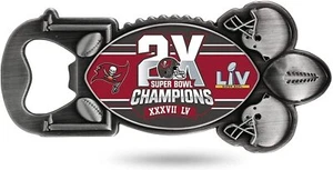Tampa Bay Buccaneers 2X Time Champions Metal Magnet Bottle Opener Party... - Picture 1 of 1