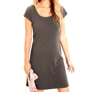 Garnet Hill Square-Neck Knit Navy Blue Dress Causal Comfy Sz S - Picture 1 of 11