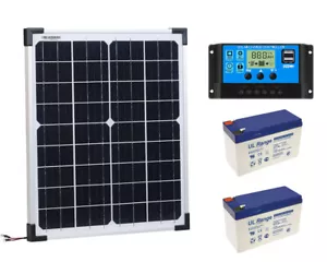 24V Solarset Solarmodul Laderegler Solarpanel Set Torantriebe geeignet B5 - Bild 1 von 7