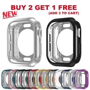Pour Apple Watch Series 10 42 mm/46 mm Electroplate TPU Watch Bumper Case Cover - Photo 1 sur 21