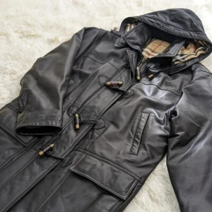 Burberry London Genuine Leather Duffle Coat vintage beautiful - Picture 1 of 11