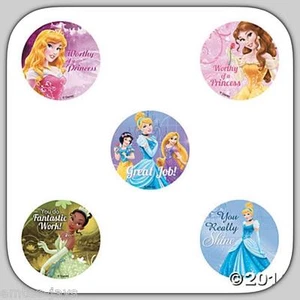 Pegatinas de princesa x 5 - motivacionales - Disney Princesa maestra botín fiesta mérito - Imagen 1 de 2