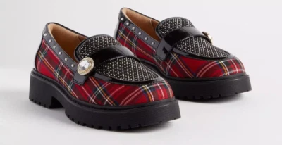 New Torrid Betsey Johnson Plaid Buckle Loafers size 6.5 (WW - WIDE WIDTH) NIB - Image 1 of 4