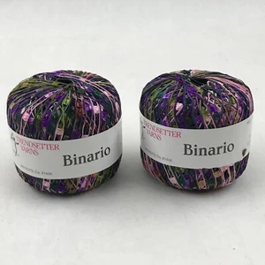 2 Trendsetter Binario 106 Narrow Ladder Yarn - Purple, Pink, Greens - New 82 Yds - Picture 1 of 7