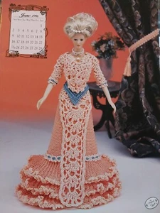 Vestido de cena Amie junio 1896 patrón de ganchillo 7906 para muñeca Barbie de 11,5"  - Imagen 1 de 1