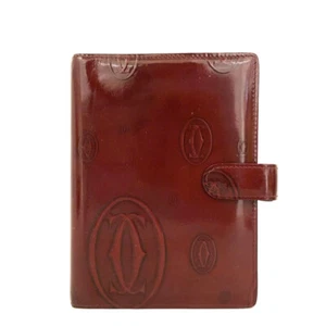 Cartier Happy Birthday Patent Leather Notebook Cover Bordeaux/8BD1227 - Picture 1 of 8