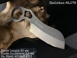 SKELETON, Knife is universal. Stainless Steel, HRC 61, Fixed Blade. #6.076