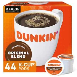 Dunkin' Donuts Original Blend Coffee, Keurig K-Cup Pods, Medium Roast, 44 cups - Picture 1 of 1