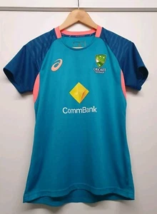 🔶️ELLYSE PERRY CRICKET AUSTRALIA ASICS PLAYER ISSUE WOMENS SS SHIRT M ODI T20 - Picture 1 of 11