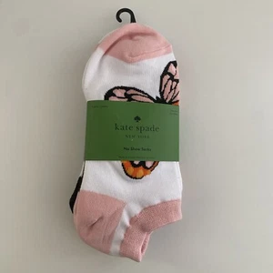 Kate Spade Women’s No Show Socks 3 Pairs One Size Shoe Size 4-10 NEW Butterfly - Picture 1 of 7