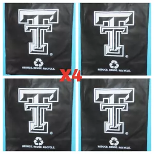 New Texas Tech Red Raiders 4 Reusable Cloth Bag Tote Grocery basa - Picture 1 of 4