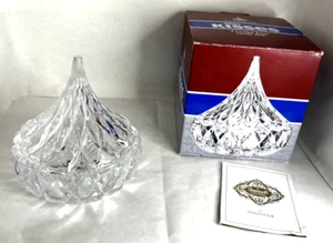 Godinger Hershey's Kisses Shannon Kristall Kuss Süßigkeitenschale mit abnehmbarem Deckel Neu im Karton - Bild 1 von 6