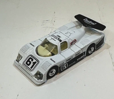 1984 Matchbox White #61 Sauber Group C Racer Castrol Race Car MB-66 Macau 1:55 - Image 1 of 4