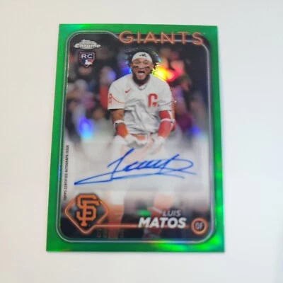 2024 ToppsChromeUpdate Autographs Green Refractor #AC-LM Luis Matos /99 (AU, RC) - Image 1 of 2