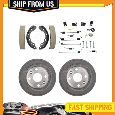 Rear Brake Drums & Brake Shoes Hardware Spring Kit For Mazda Protege 1999-2003 - Image 1 of 4