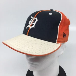 New Era 59Fifty MLB Detroit Tigers Sombrero Ajustado Retazos 6 7/8 Marfil/Crema Bill - Imagen 1 de 12