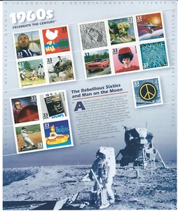 Scott #3188...33 Cent...Celebrate 1960s...Sheet of 15 - Picture 1 of 1