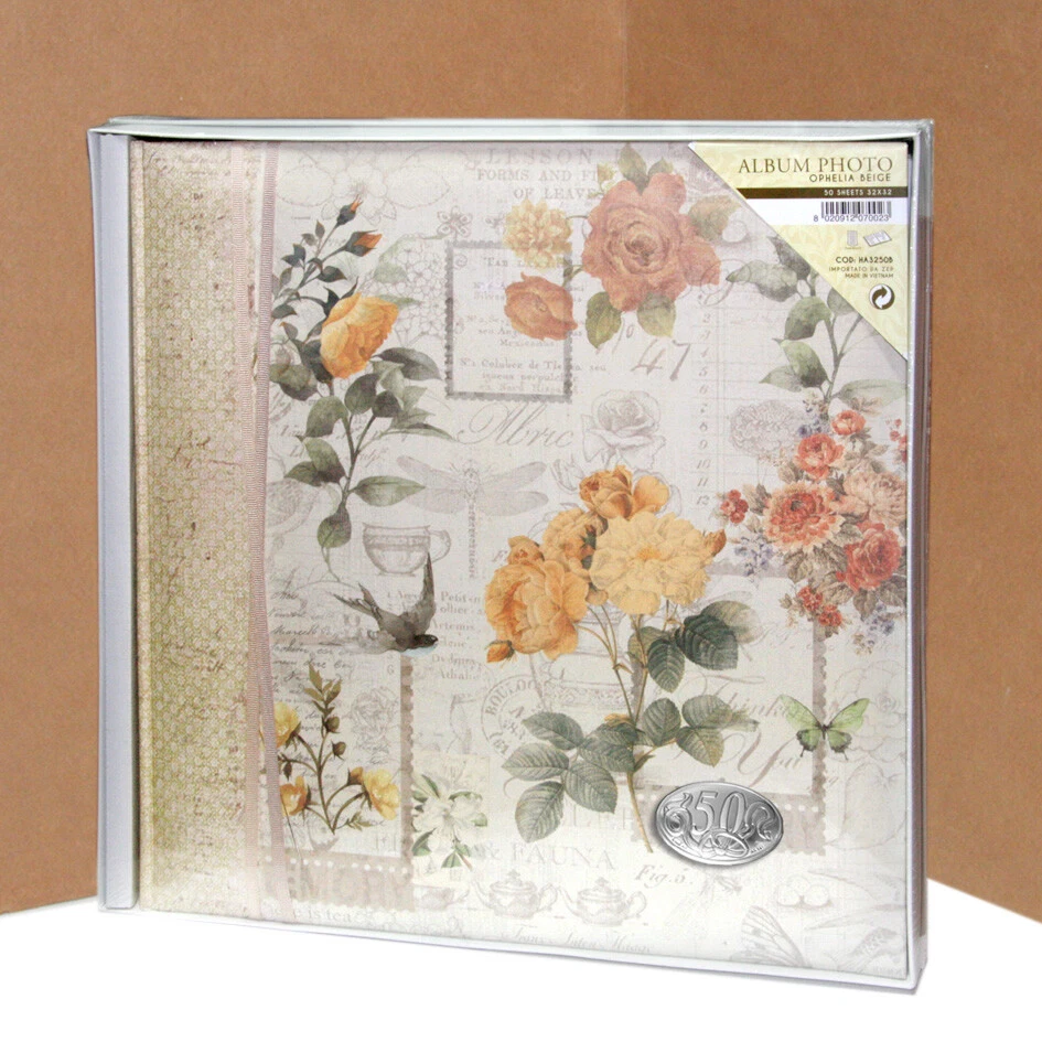 Album fotografico foto 50° Matrimonio targa argento 32x32 50 fogli Ophelia beige - Immagine 1 di 1