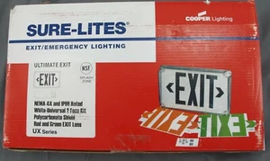 COOPER SURE-LITES UXUK SALIDA DE EMERGENCIA PLATEADO - KIT UNIVERSAL DE 2 CARAS - Imagen 1 de 5