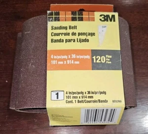 3M 9293NA 4" X 36" Fine 120 GRIT Belt Sander Sanding Belt - 1 Belt - Picture 1 of 2