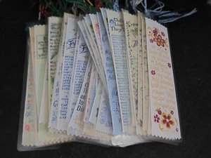 Lot of 48 Vintage Bookmarks Weve A Gift Laminated Woven USA New Old Stock - Picture 1 of 15