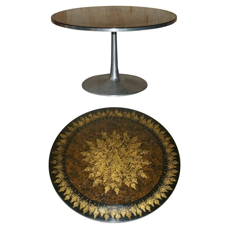 MESA DE COMEDOR MODERNA DE MEDIADOS DE SIGLO MYGGE & BJORN WINBLAD FRANCE & SONS coleccionable Foto 1 de 4