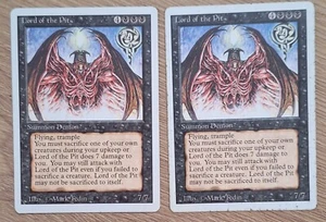 2 x Lord of the Pit - REVISED - Magic The Gathering Cards - MTG - FREE POSTAGE - Picture 1 of 2