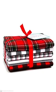 Create It 18"x21" Cotton Flannel Plaid Precut Sewing & Craft Fabric Bundle, Red - Picture 1 of 2