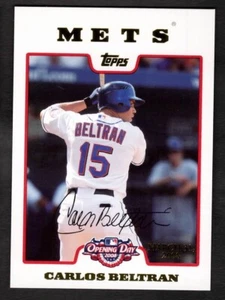 2008 Carlos Beltran Topps Opening Day Baseball Gold /2199 Mets #159 - Picture 1 of 2