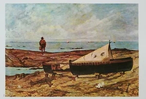 Clipping Ritaglio Illustrazione SULLA SPIAGGIA Giovanni Fattori - Picture 1 of 1