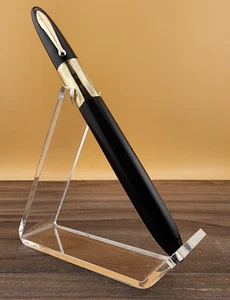 Pluma Estilográfica Sheaffer Triumph Vac Vintage Oro 14K Nuevo en Caja - Negra - Imagen 1 de 11