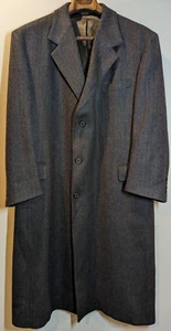Mac Hugh Overcoat Men's 46R Loro Piana Italy Superfine Lambswool Trench Coat - Picture 1 of 9